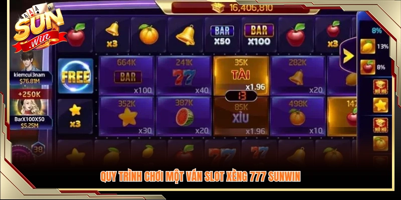 Quy trình từ đặt cược slot xèng 777 Sunwin